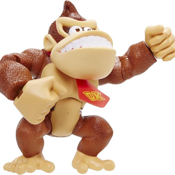New Super Mario Donkey Kong 6" Deluxe Action Figure 10 Points of articulation Br - Picture 15 of 16